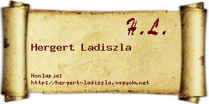 Hergert Ladiszla névjegykártya